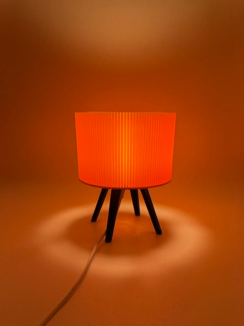 Premium Modern Table Lamp 'Ribble' with Pink Ribbed Shade and Black Base - Unique Mood Lighting - Image 6