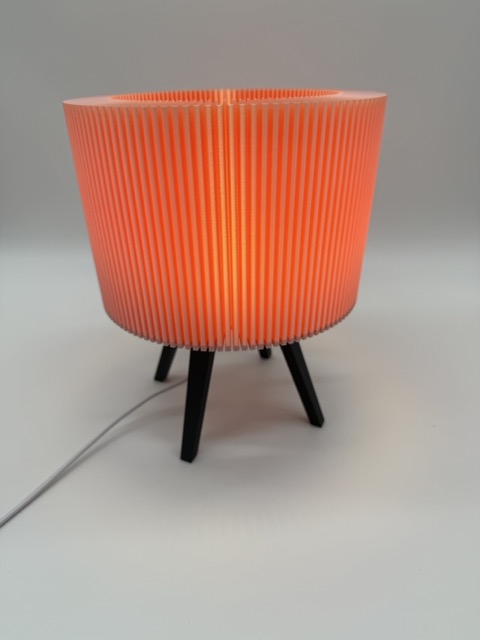 Premium Modern Table Lamp 'Ribble' with Pink Ribbed Shade and Black Base - Unique Mood Lighting - Image 7