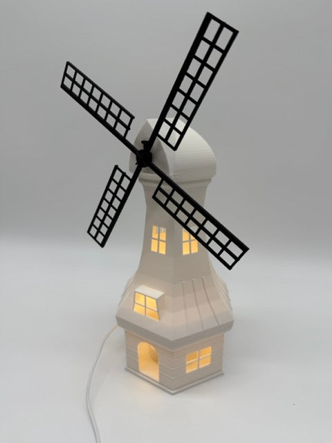 Premium Decorative table lamp 'Mill' in the shape of a windmill - unique mood lamp with warm light - Image 6