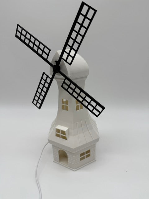 Premium Decorative table lamp 'Mill' in the shape of a windmill - unique mood lamp with warm light - Image 7