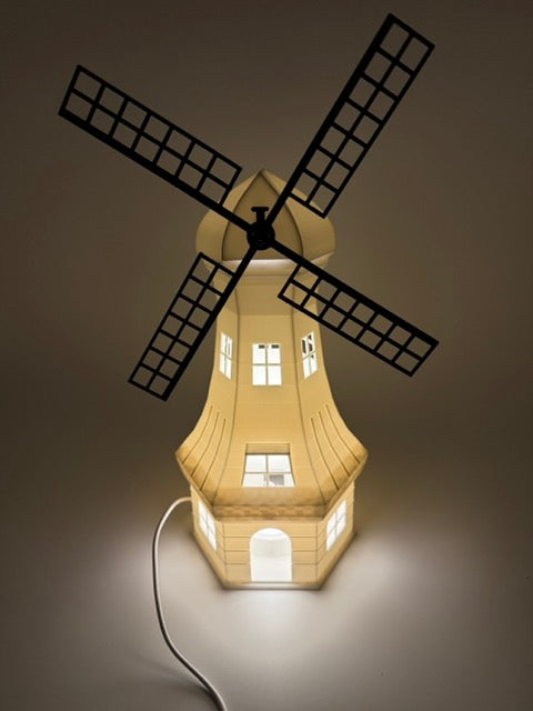 Premium Decorative table lamp 'Mill' in the shape of a windmill - unique mood lamp with warm light - Image 2