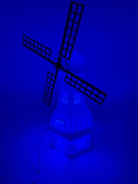 Premium Decorative table lamp 'Mill' in the shape of a windmill - unique mood lamp with warm light - Image 9